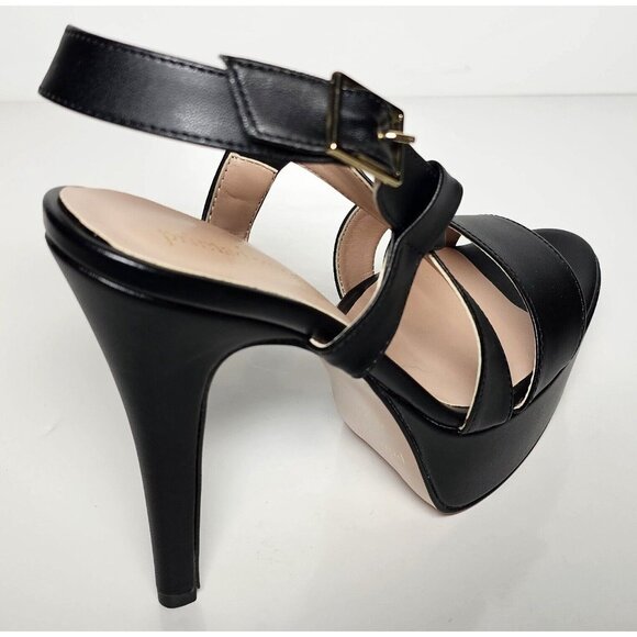 PRIMADONNA COLLECTION WOMEN EURO SIZE BLACK CRISS CROSS STRAPS NEW BOX 00313 - Picture 7 of 12